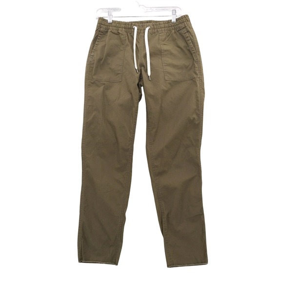 Vuori Pants - Vuori Ripstop Pants Olive Green Organic Cotton Elastic‎ Waist Drawstring Sz S